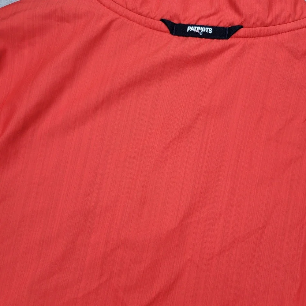 Nike New England Patriots Windbreaker Mens Large Red NFL Quarter Zip‎